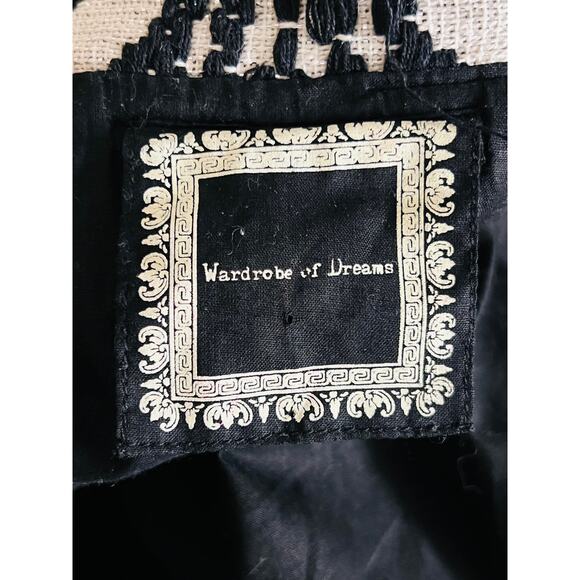 Wardrobe of Dreams Shiva Bomber Jacket Black and White Size S 100% Cotton - Picture 10 of 13